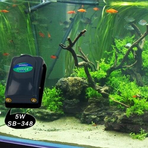 New 5/8W Fish Tank Decoration Aquarium Supplies Oxygen Pump Mute Four-head Air Pump Double Hole Aquarium Oxygen Pump EU Plug