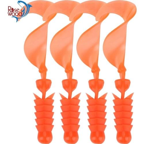 RoseWood 4pcs 7g Silicone Grubs Soft Bait Paddle Tail Fishing Lures Worm Wobbler Fishing Lure Long Tail Swimbaits Fishing Tackle