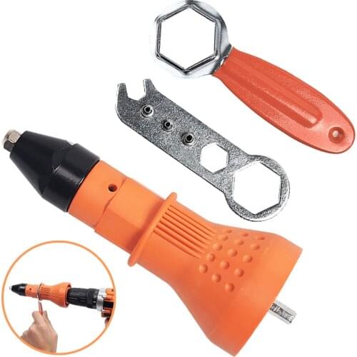 1/4" x Rivet Gun for Cordless Drill Riveter Riveting Tool Kit