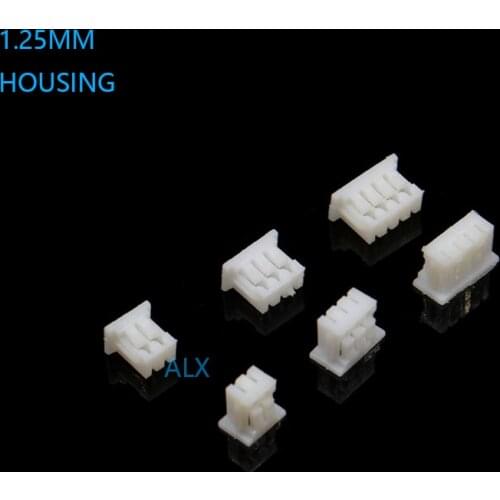 50pcs JST1.25 connector 1.25MM PITCH FEMALE HOUSING Plastic Shell Plug 2P/3P/4P/5P/6P/7P/8P/9P/10P/11P/12P FOR PCB BOARD jst
