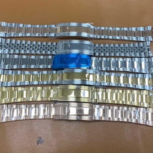 For SUB Watch Band Strap 20mm Gold silver Stainless Steel Bracelet Strap Adapter for iWatch Band 40MM