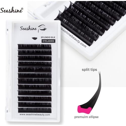 Seashine New Product Individual Lashes Flat Lashes Eyelashes Extension Hand Made 12tray /lines Soft Russia Lashes Free Shipping