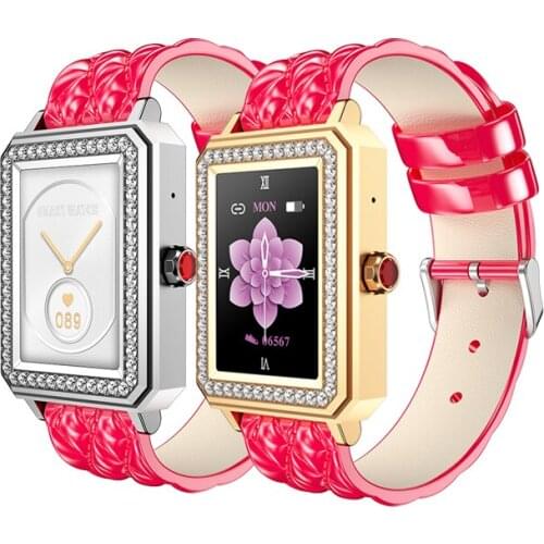 Women Luxury Crystal Bluetooth call Smart Watch Heart Rate Blood Pressure Sleep Monitor Weather Sport Smartwatch For Android IOS