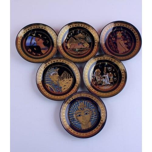 1 PC High Quality Ceramics Wall Hanging Decorative Plates Egypt Artistic Home Decor