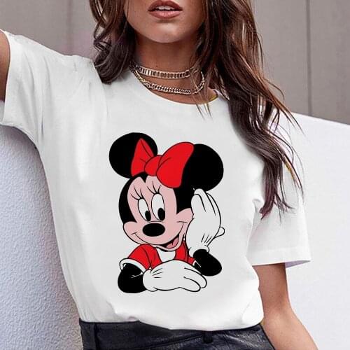 Women T shirt 3XL Plus Size Minnie Mouse Graphic 3D Fashion Cute Printed Top Tshirt Female Tee Shirt Ladies Clothes T-shirt