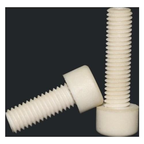 10pcs M3 M4 M5 M6 M8 allen bolts PPS plastic material hexagon socket cylinder head screws insulated male screw 6mm-35mm length