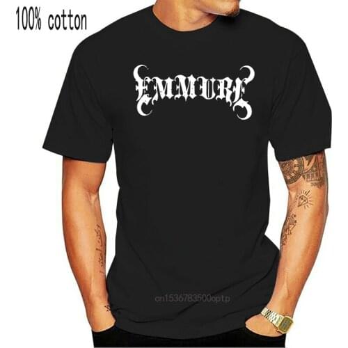 100% Cotton Fashion Graphic Tee Shirt E Logo Emmure Mens T-shirt Black women tshirt