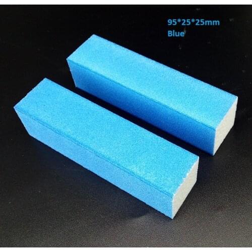 2*Buffing Sanding Buffer Nail Files Fluorescent Color 4 Sides Polished Gel Polish Nail Buffer Professional Manicure Blue