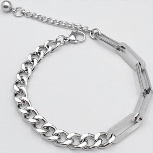 2020 Hot Sale 316L Stainless Steel Link Bracelet Fashion Jewelry For Women and Men Titanium Steel Chain Bracelet drop shipping