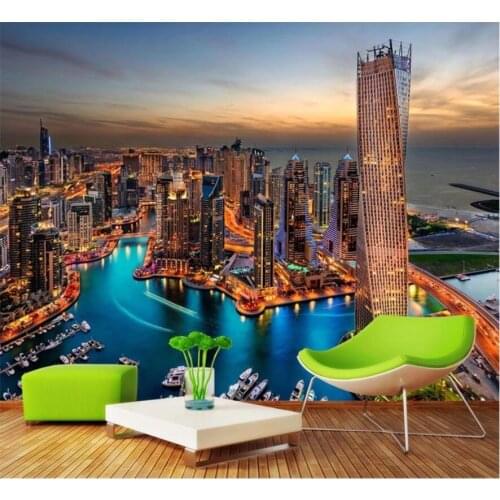 Custom photo 3d wallpaper Beautiful landscape big city night scene living room home decor 3d wall murals wallpaper for walls 3 d