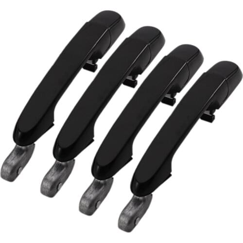 4 Pcs Black Car Door Handle Front Rear LH RH Exterior Car Door Handle, for Hyundai Accent Dodge Attitude 2006-2011