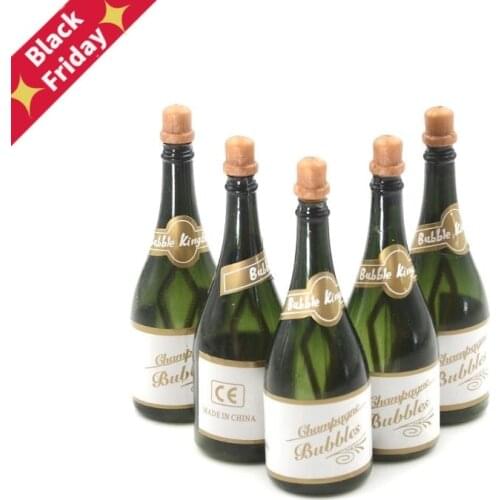 5Pcs Champagne Bottle DIY Self Watering Bubble Bottles Kids Favorite Classic Toys White Cake Bubbles Best Birthday Party Gifts