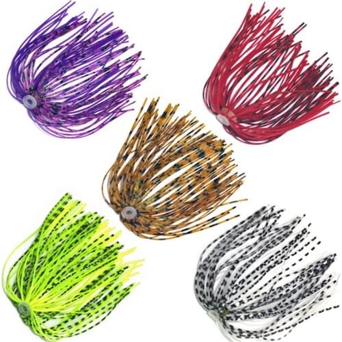 5 PCS 13cm Jig Skirt Silicone Skirts Rubber Skirts Fishing Skirt Baits Fishing Lure For Spinnerbaits Buzzbaits