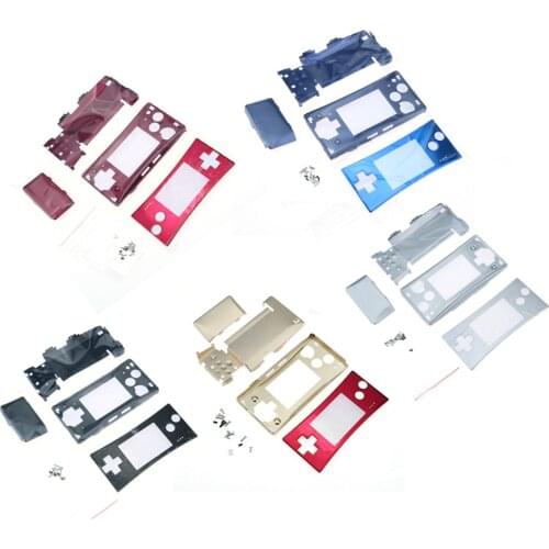 50sets 4 in 1 Metal Housing Shell Front Case for GameBoy MICRO for GBM Case Cover Repair Part