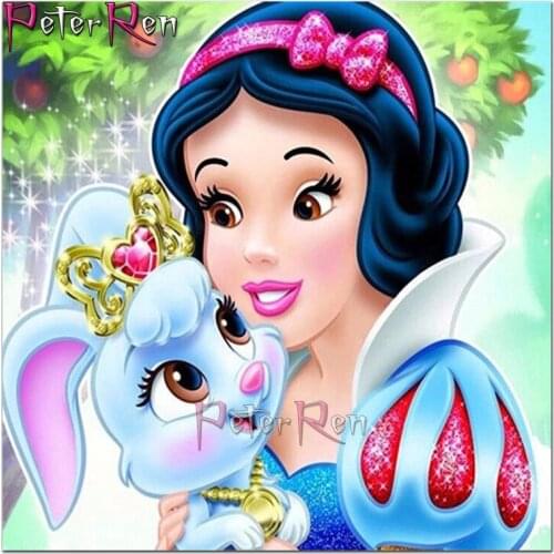 5D Diamond Painting cartoon princess Rabbit pattern Full Drill Embroidered cross stitch wall art embroidery gift childrens room