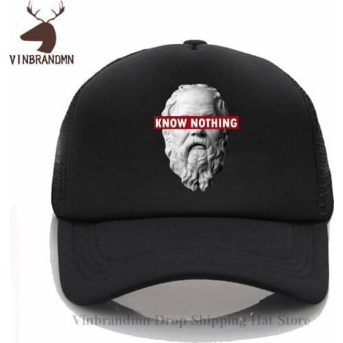 Alfa Romeo Juego De Tronos Baseball caps parody style Print fashion Fishing hats KNOW NOTHING SOCRATES - Philosophy Graphic hats