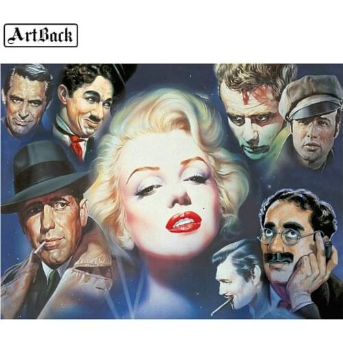 Diamond painting Marilyn Monroe portrait icon 5d full square diamond mosaic rhinestone home decoration sticker