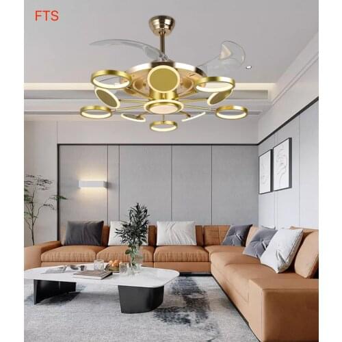 American simple invisible fan light Nordic modern living room bedroom decoration fan light acrylic fan light