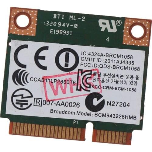2.4/5Ghz 300mbps Wifi Wireless Card Bluetooth 4.0 For Notebook Bcm943228hmb