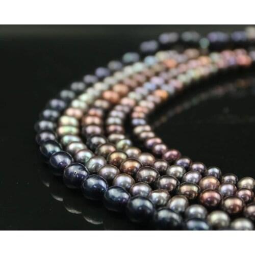 MADALENA SARARA 9-10mm A+ Black Freshwater Pearl Bead For Jewelry Making Diy Handmade Necklace