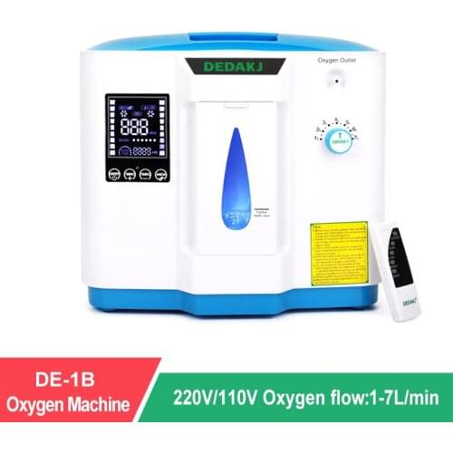 DE-1B Oxygen Concentrator Family Oxygen Inhaler 1L-7L Portable Oxygen Concentrator with LED Care Oxygen Machine LP
