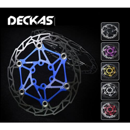 DECKAS Ultralight 82g CNC 6 Inch 160mm Disc Brake 6 Bolts Rotor MTB Mountain Bike Bicycle Float Rotor Parts 6 Colors