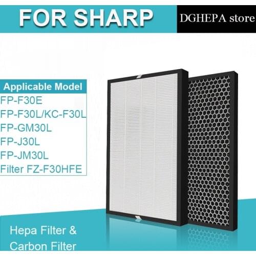 For Sharp FZ-F30HFE FZ-F30DFE Replacement Air Purifier HEPA Carbon Filter for KC-F30L KC-F30E KC-F30R FP-F30A KC-F30Y FP-JM30A