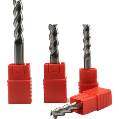 Aluminum Alloy CNC Machine Tool Milling Alloy Coating Tungsten Steel Tool Hrc 60 3 Blade Milling Cutter Cutting Machine