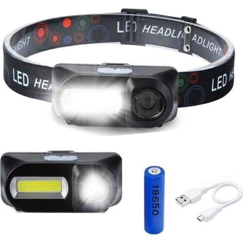 Meijuner Headlamps XPE+COB LED Flashlight Head Multi-function USB Charging Headlights For Outdoors Camping FishingB031