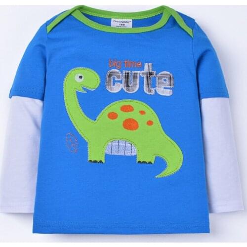 FunnyJumping meters Baby boys Tops cotton applique animals t shirts Christmas boys clothes autumn children boys t shirts