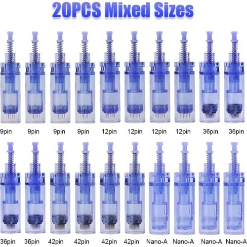 5/10/50PCS Mixed A1 Dr Pen Microneedling Cartridge Needle 9/12/36/42pin/Nano Cartridge For Auto Tattoo Needles Micro Needle Tip