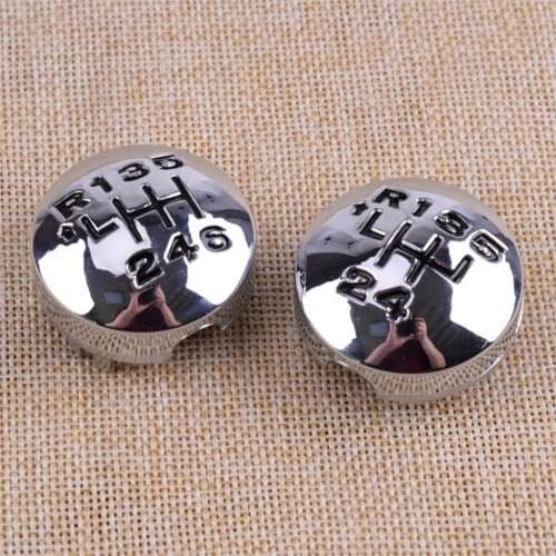 Silver Plastic 5 6 Speed Gear Shift Knob Top Cap Cover Fit For PEUGEOT 307 308 3008 407 5008 807 Citroen C3 (A51) C4 C4 Picasso
