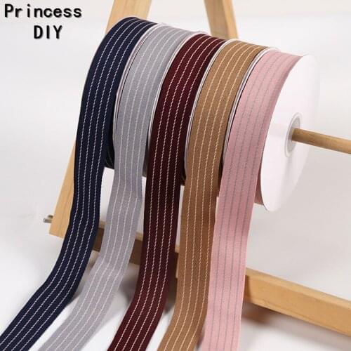 25Yard Korea Quality Riband 25mm Twill Stripe Ribbon Handmade Craft Tape DIY Hair Bowknot Accessory Baking Flower Gift Wrapping