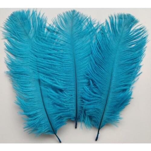 Hot 10pcs High Quality Lake Blue ostrich feathers 6-8 inches/15-20 cm for Wedding Party Decor Accessories Wedding Decoration