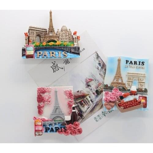 Fridge magnet france souvenir paris city home decoration resin gift paris towl country travel trip decoration magnetic sticker