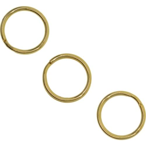 20Pcs Metal Keys Rings Connector Bag Charms Clasp Solid Brass Split Key Ring