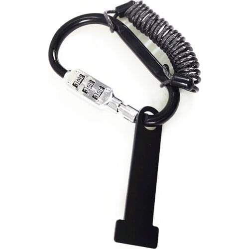 Motorcycle Helmet Security Locks 3 Digit Combination T-bar Cable Lock Code Padlock Universal For Harley Honda Yamaha Suzuki