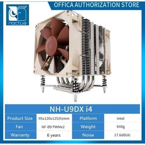 Noctua NH-U9DX i4 Dual 9CM PWM Speed Regulation Intel LGA2066, LGA2011-0 & LGA2011-3 (Square ILM & Narrow ILM), LGA1356, LGA1366