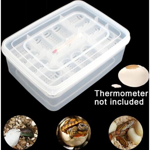 New 1PC Plastic Pet Reptile Lizard Snake Gecko 16 Grids Egg Hatchery Breeding Box Case Incubator Easy to Clean