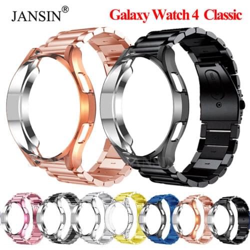 Watchband+Case For Samsung Galaxy Watch 4 Classic 46mm Stainless Steel Metal Correa For Samsung Watch 4 Classic 42mm Wrist Strap