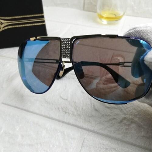 Most Popular Classic Oversize Frame Metal Top Quality Sunglasses Diamond Inlaid Coating for Women/Men Sun Glasses Original Case