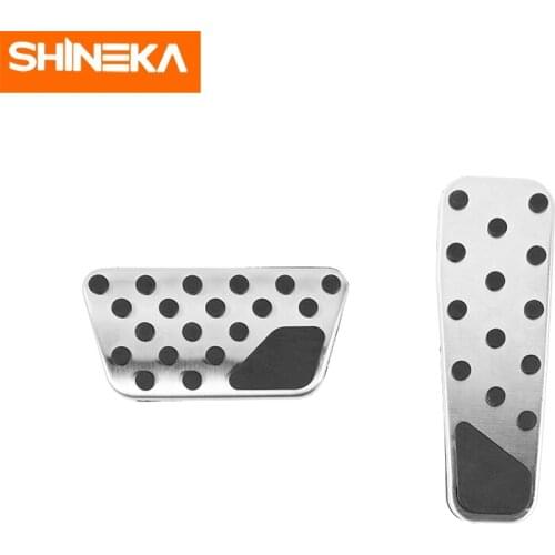 SHINEKA Interior Stainless Steel Pedal Gas Brake Pedal Cover For Dodge Charger Chrysler 300 Challenger 2008-2020 Car Accessories