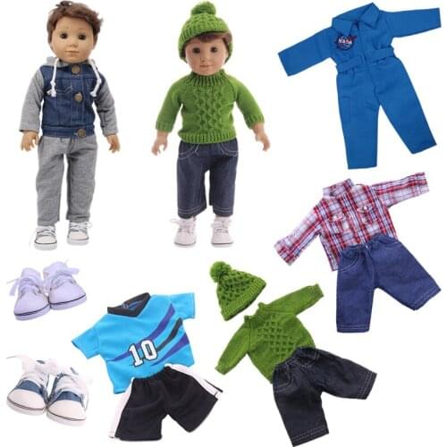 Logan Boy Doll Knit Sweater,Coat,Business Clothes For 18-Inch American&43 Cm Born Baby,Generation,Birthday Girls Toy Gift