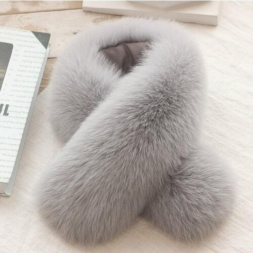 Women Winter Real Fox Fur Scarf Fashion Warm Thick Genuine Fur Scarves 2020 Natural Fox Neck Warmer Femme