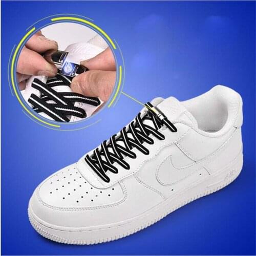 1Pair Elastic Magnetic 1Second Locking ShoeLaces Creative Quick No Tie Shoe laces Kids Adult Unisex Shoelace Sneakers Shoe Laces
