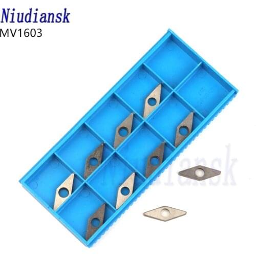 10pcs MV1603 High Quality V-Type Rhombus Carbide Insert Shim Seats For CNC Turning Tool Holder CNC Knife Pads For CNC Lathe Tool