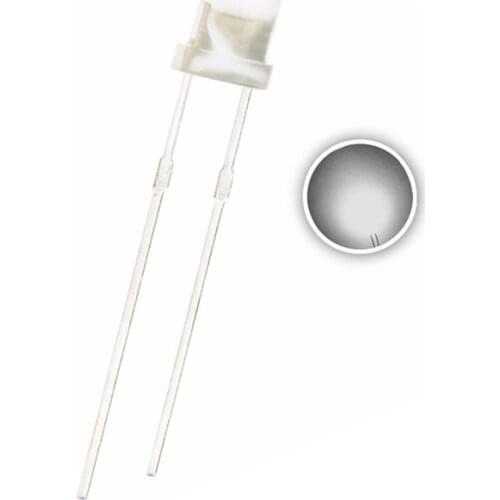 100pcs 3mm White Diffused LED Round Head Lamp DIP DC 3V 20mA Wide Angle Free shipping