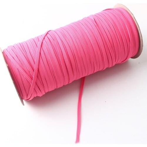 100y 6mm Soft Elastic Band Flat Color Spandex Hanging Ear Rope Clothing Home Textile Sewing Supplies DIY Handmade Accessories