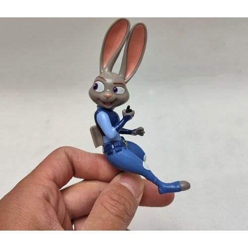 12PCS/lot 10cm Disney crazy animal City rabbit Judy model decoration cake decoration DIY decoration