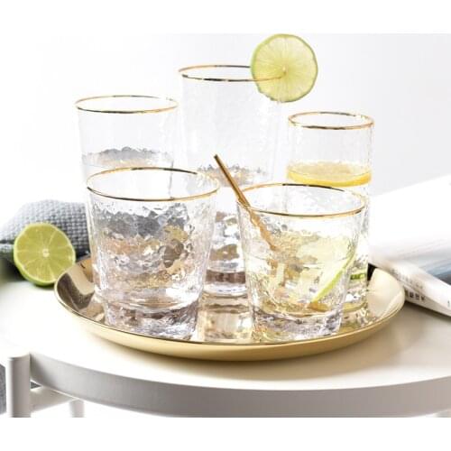 2pcs/lot Japanese style Hammer Pattern Phnom Penh Wine Water Glass Cup Drinking Glasses Cup Tea Beer Cup